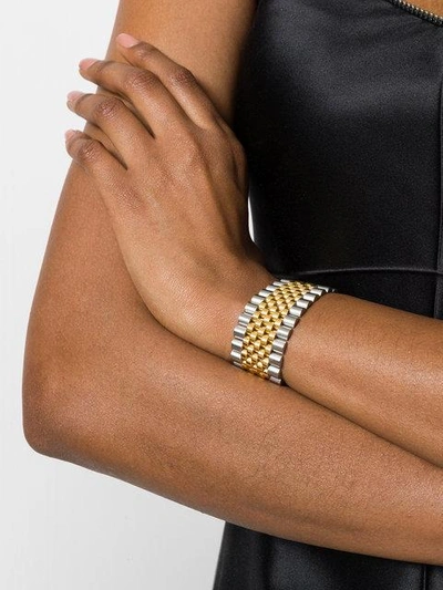 Shop Alexander Wang Watch Band Bracelet In Metallic