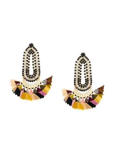 Shop Gas Bijoux Trevise Feather Earrings - Multicolour