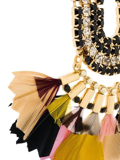 Shop Gas Bijoux Trevise Feather Earrings - Multicolour
