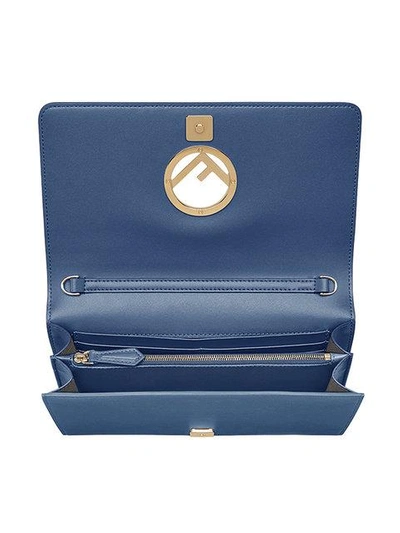 Shop Fendi Continental Wallet - Blue