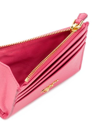 Shop Prada Classic Card Holder - Pink