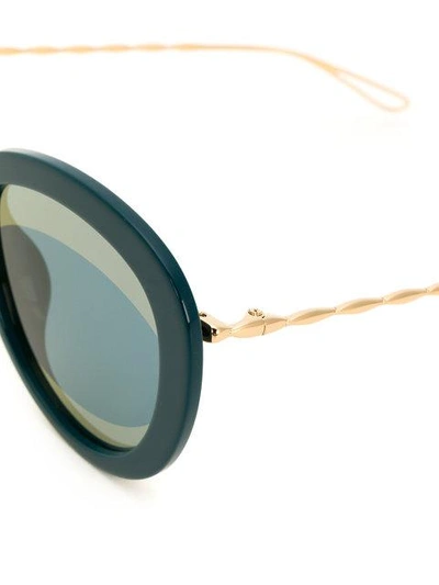 Shop Elie Saab Oversized Sunglasses In Blue