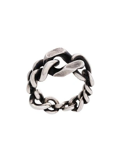 Shop Werkstatt:münchen Mixed Chain Ring In Metallic