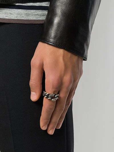 Shop Werkstatt:münchen Mixed Chain Ring In Metallic