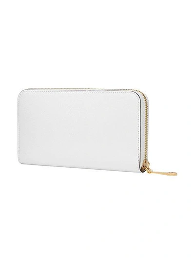 Shop Fendi Long Logo Wallet In White
