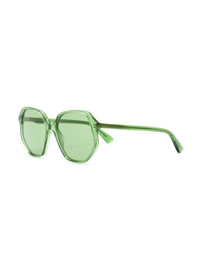 Shop Gucci Clear Oversized Sunglasses