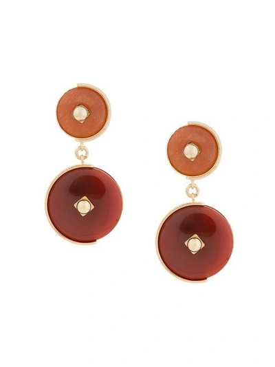 Shop Crystalline Clip-on Stone Earrings - Red