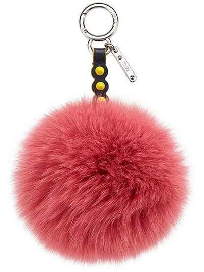 Shop Fendi Pompom Bag Charm In Pink