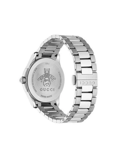 Shop Gucci G-timeless 38mm Watch - Metallic