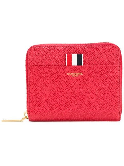Shop Thom Browne Zipped Mini Wallet - Red