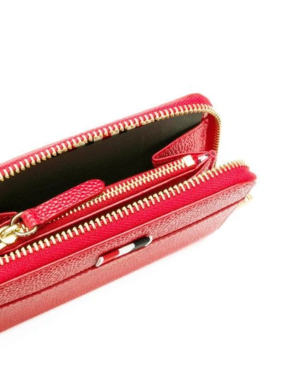 Shop Thom Browne Zipped Mini Wallet - Red
