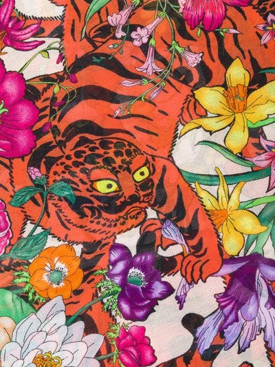 Flora Tiger printed scarf