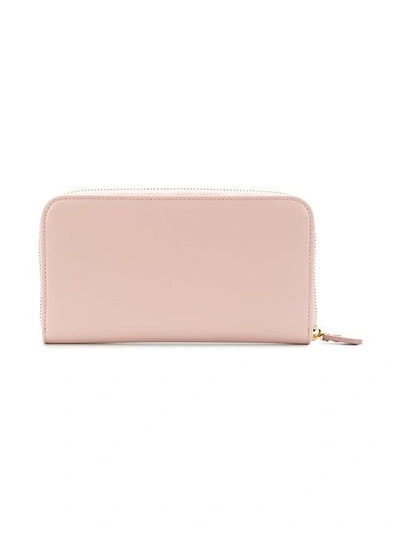 Shop Ferragamo Textured Gancio Wallet In Pink