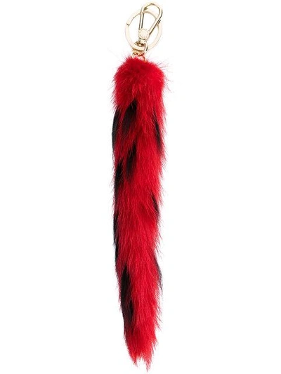 Shop Furla Fur Keyring - Red