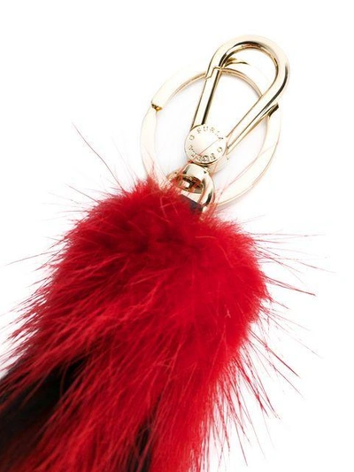 Shop Furla Fur Keyring - Red
