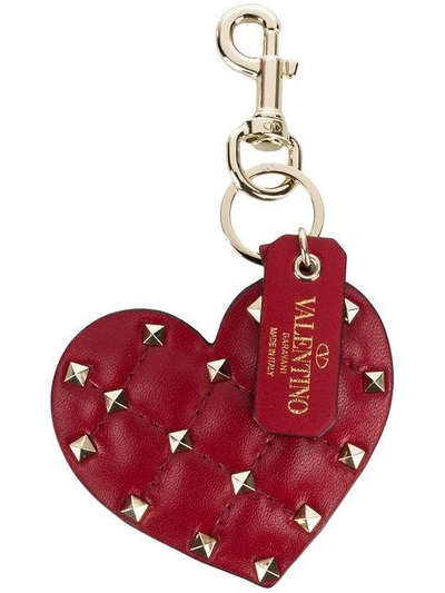 Shop Valentino Garavani Rockstud Spike Key Charm - Red