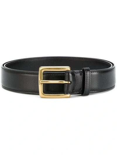 Shop Chloé Gold Buckle Belt In Black