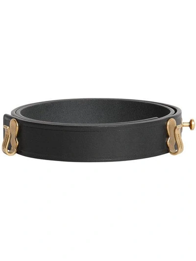 Shop Burberry Bridle Leather Belt In Black