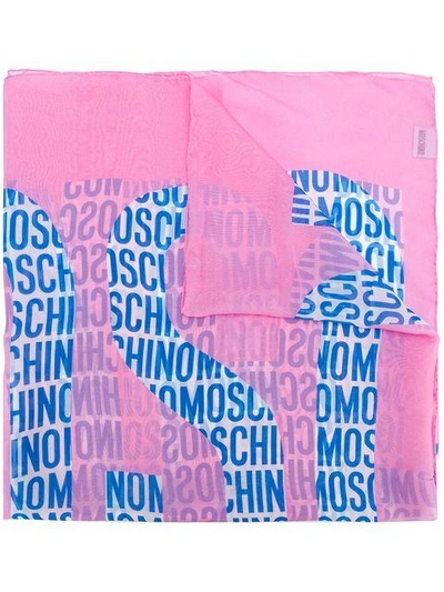 Shop Moschino All-over Logo Scarf