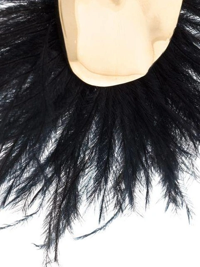 Shop Proenza Schouler Feather Earrings In Black