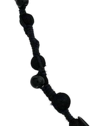 Shop Ann Demeulemeester Long Beaded Necklace In Black