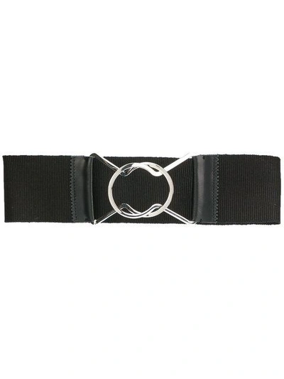 Shop Mm6 Maison Margiela Elastic Belt In Black