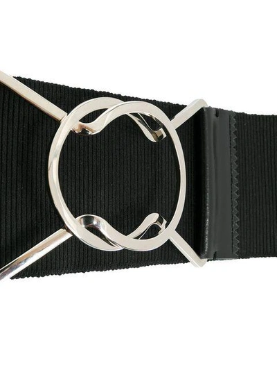 Shop Mm6 Maison Margiela Elastic Belt In Black