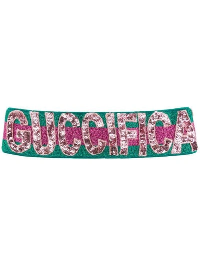 Shop Gucci Fica Hairband In 3672