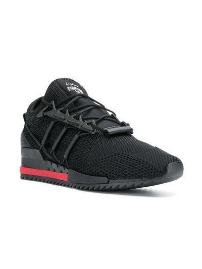 Shop Y-3 Lace-up Mesh Sneakers - Black