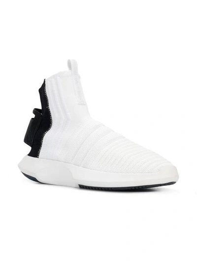 Shop Adidas Originals Crazy 1 Sock Adv Primeknit Sneakers In White
