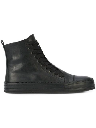 Shop Ann Demeulemeester Hi Top Sneakers In Black