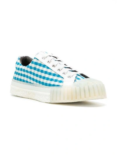 Shop Adieu Gingham Check Sneakers In Blue