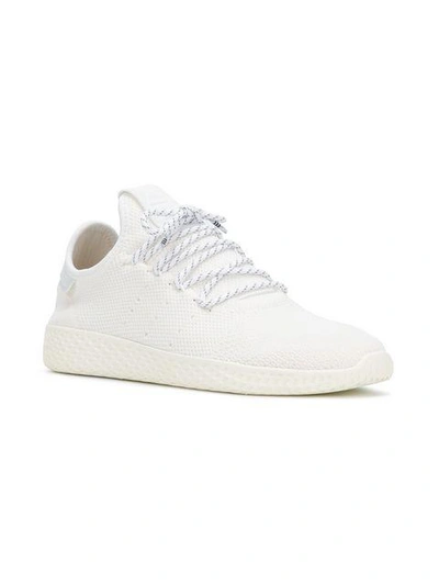 Shop Adidas Originals By Pharrell Williams Cord Lace-up Sneakers In White