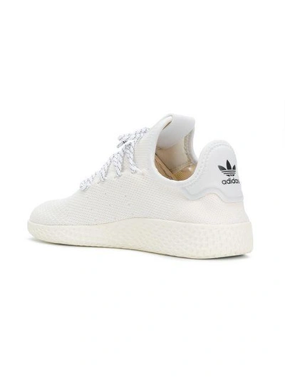 Shop Adidas Originals By Pharrell Williams Cord Lace-up Sneakers In White