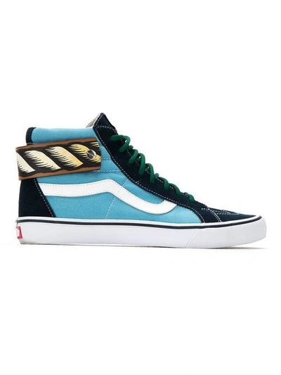 Shop À La Garçonne Hand Painted Vans Sneakers - Blue