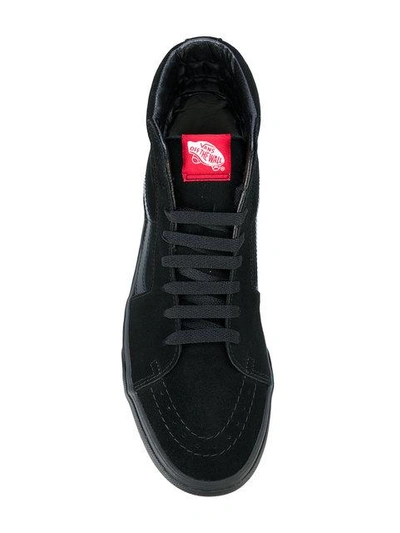 Shop Vans Hi-top Lace Up Sneakers In Black