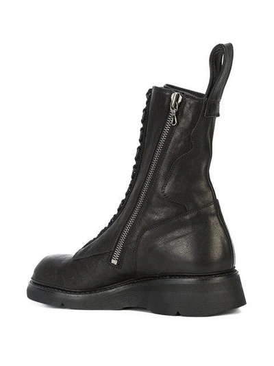 Shop Julius Midi Combat Boots In Black