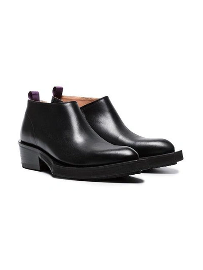 Romeo Leather Cowboy Boots In Black