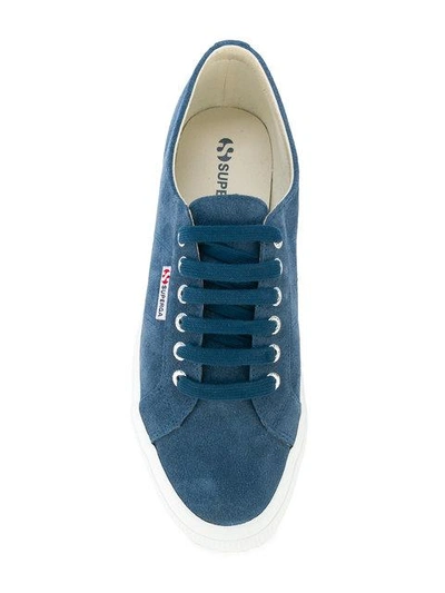 Shop Superga Lace-up Sneakers - Blue
