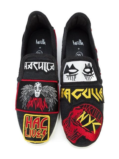 Shop Haculla Rancid Slip On Sneakers In Black