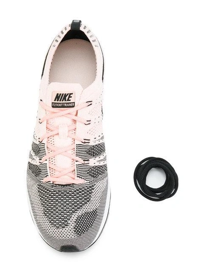 Shop Nike Flyknit "sunset Tint" Sneakers In Pink