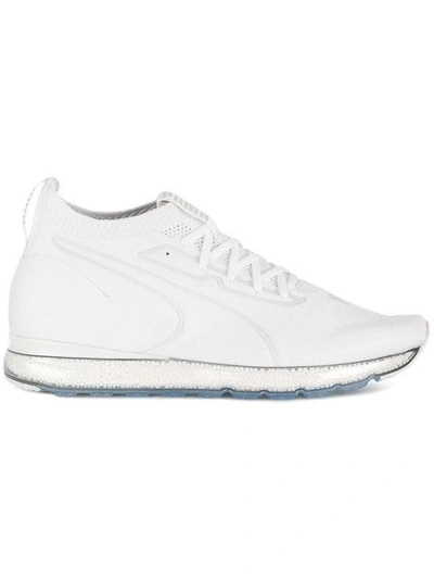Shop Puma Lace-up Mid Sneakers In White