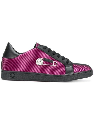 Shop Versus Safety Pin Sneakers - Pink In Pink & Purple