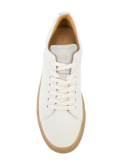 Shop Buscemi Lyndon Canvas Sneakers In Brown