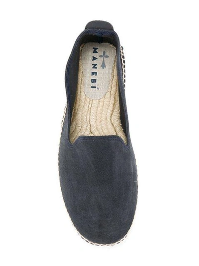 Manebi Flat Sole Espadrilles In Blue