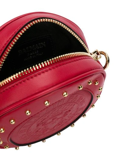 Shop Balmain Disco Shoulder Bag - Red