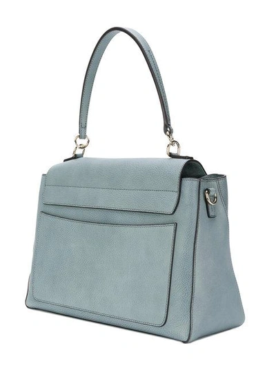 Shop Chloé Medium Faye Day Bag In Blue