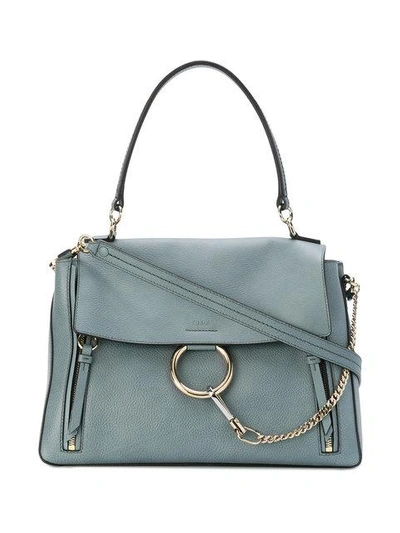 Shop Chloé Medium Faye Day Bag In Blue