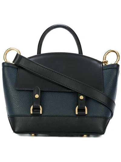 Shop Sacai Top Handle Tote In Blue