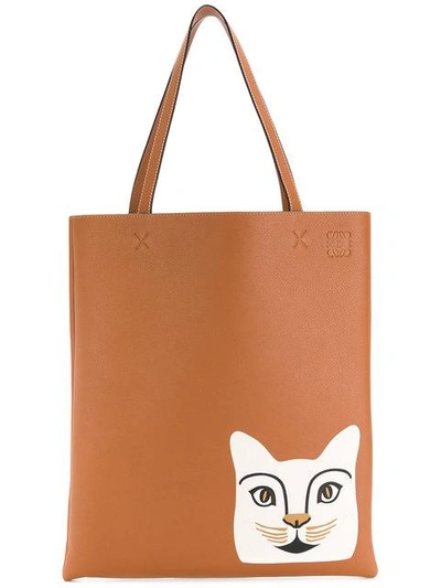 Shop Loewe Cat Tote Bag